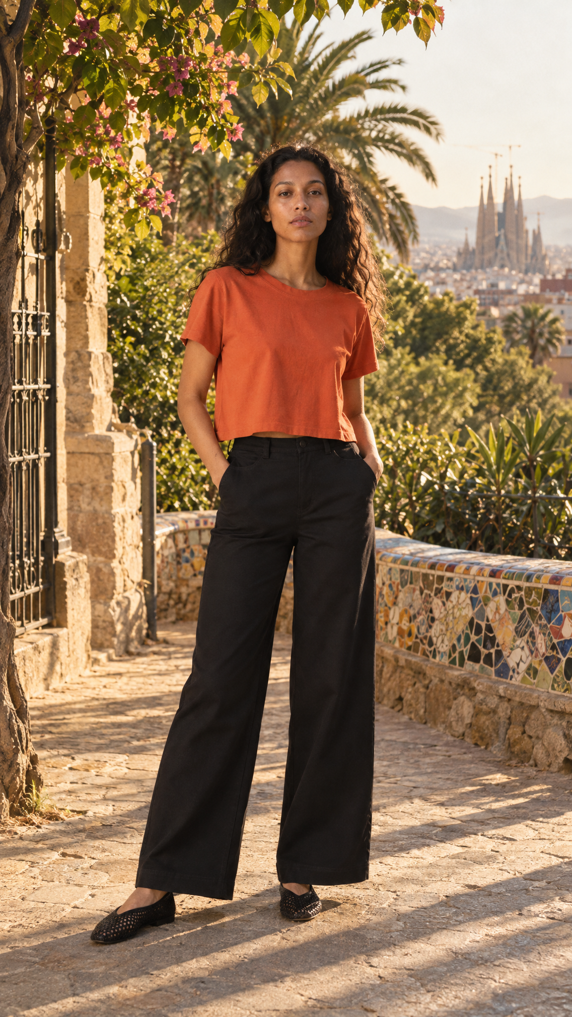 Organic Cotton Slub Crop Top Rust Short Sleeve by Known Supply Crop Tops womens-easy-crop-tee-rust Tops & Shirts
