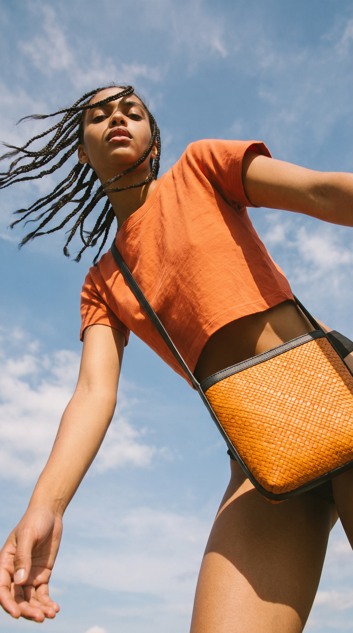 Organic Cotton Slub Crop Top Rust Short Sleeve by Known Supply Crop Tops womens-easy-crop-tee-rust Tops & Shirts