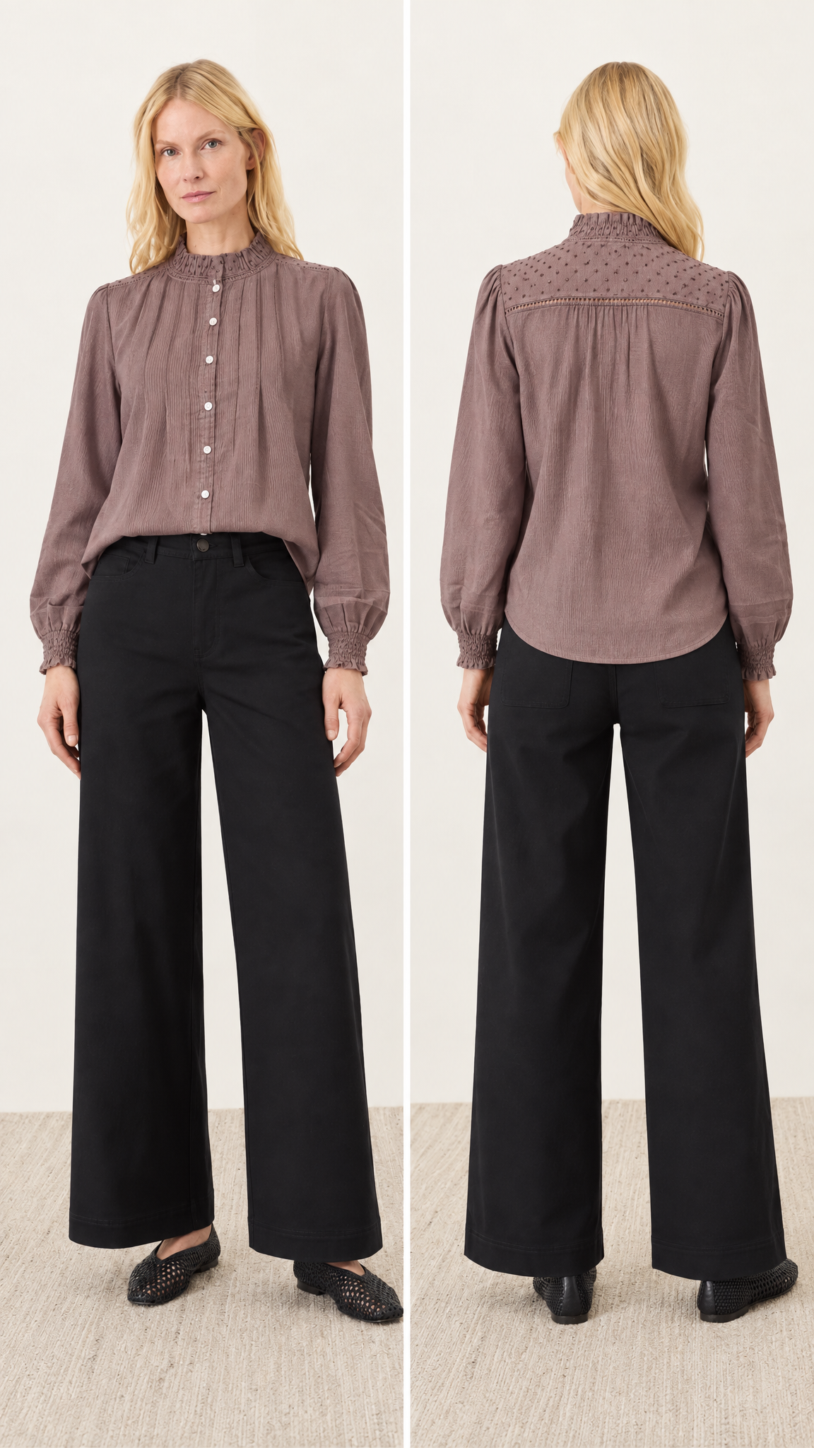 Women's Stretch Twill Wide Leg Pant by Pact Jeans womens-stretch-twill-wide-leg-pant Pants & Denim
